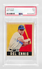 1948 LEAF BASEBALL CARD #49 DEL ENNIS RC GRADED PSA 5 NQ PHILADELPHIA PHILLIES picture
