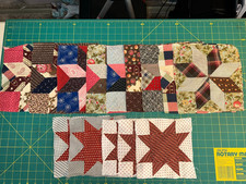 Antique Quilt Blocks - c1880s - Lemoyne Stars and Variable Stars picture