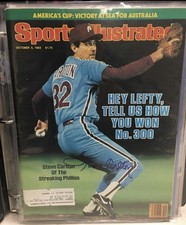 PHILLIES HALL OF FAMER Steve Carlton Signed OCTOBER 3,  1983 Sports Illustrated picture