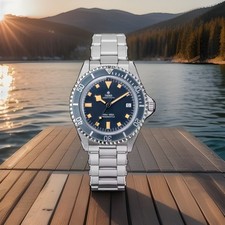 Thorn T023 V4 Retro Diver Watch – Blue And YellowDial, Ghost Bezel, PT5000, 200M picture