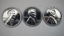 1943 P D S **STEEL Wheat head Lincoln 3 Penny Set,**  picture