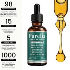 Purelia Liver Restore Drops – Complete Liver Detox Support Supplement 60ml US picture
