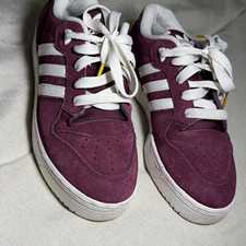 adidas Originals Purple/White Suede Low Top Lace Up Sneakers Unisex picture