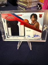 Panini 2025-26 Signature Series Tre Johnson III RC Auto Patch RPA-TRE 34/49 picture