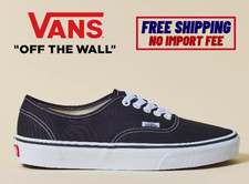 SALE Vans Men's Authentic Sneaker Black Lace Up, No Import Fee picture