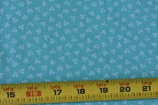 By 1/2 Yd, Vintage, White Calico on Mint-Green Quilt Cotton, Wamsutta, V153 picture