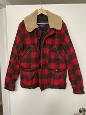 Abercrombie Fitch 1892 Collection Wool  collar Medium mackinaw style Red Coat  picture