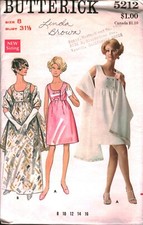 5212 Vintage Butterick Sewing Pattern 1960s High Waisted Evening Dress Stole 8 picture