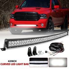 Dual Row 42'' Curved LED Light Bar for Dodge RAM 1500 2009-2018 Hidden Bumper picture