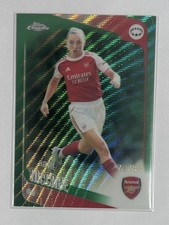 2025 TOPPS CHROME UEFA WOMEN'S KATIE MCCABE GREEN WAVE /99 #79 ARSENAL picture