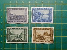 Liechtenstein Post Stamps 1943, Set of 4, Sc A129, MNH picture