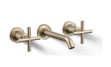 Kohler Purist K-T14413-3-BV Wall Mounted Bathroom Sink Faucet Brushed Bronze NEW picture