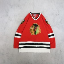 Vintage Chicago Blackhawks Authentic CCM Jersey Size 48 Center Ice NHL picture