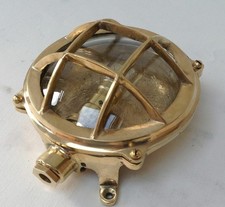 Antique Brass Bulkhead Wall Deck Light – Vintage Nautical Charm for Party Décor picture