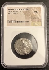 Arabia Petraea, Bostra Trajan, AD 98-118 AR Tridrachm NGC VG (edge chips) picture