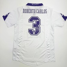 Autographed/Signed Roberto Carlos Real Madrid White Jersey Beckett COA picture