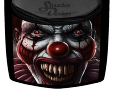 Scary Evil Clown Red Black Grin Car Truck Hood Wrap Vinyl Graphic Decal 58