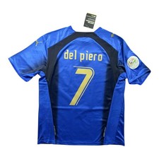 Del Piero #7 Italy 2006 World Cup Home Jersey Retro Shirt - Men’s Sizes - NEW picture