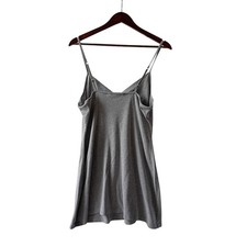 VTG Victoria's Secret Hong Kong Made Gray Cotton Ruched Sweetheart Chemise S/M picture