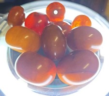 Large Bakelite Bead Lot • 357 Grams • Marbled, Translucent  picture