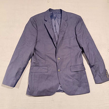 J.CREW Thompson 40R Navy Wool Twill Suit Jacket Two-Button Notch Lapel picture