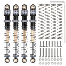 INJORA 51mm Aluminum Long Travel Threaded Double Barrel Shocks Gray SCX24-160GL4 picture