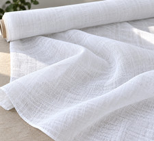 Ramie Linen Fabric White Handkerchief Lightweight 2.5 oz 45
