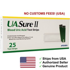 UASure II Uric Acid Test Strips - UA Sure.  25 Ct.  GENUINE.  Full USA Warranty. picture