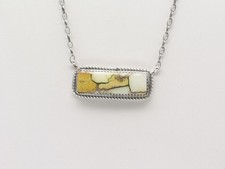 Donovan Nez Navajo Sterling Silver Bar Necklace – Honey Dahlia picture