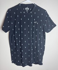 Hollister Must-Have Collection Medium Black Cotton Pineapple Print T-Shirt picture