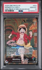 2026 ONE PIECE FRENCH PROMOS ONE PIECE X GREVIN MUSEUM MONKEY D. LUFFY PSA 10 picture