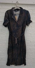 New Disturbia Ruin Fern Printed Midi Shirt Dress Women's Size 12 picture
