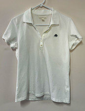 Aeropostale A87 Polo Shirt Women’s XL White Navy Logo Short Sleeve Preppy picture