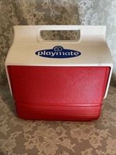 Vintage Igloo Playmate Red White Portable Personal Cooler Swivel Lid picture