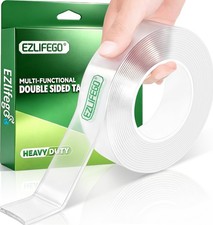 EZlifego Double Sided Tape Heavy Duty, Nano Double Sided Adhesive Tape, Clear... picture