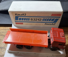 Vintage Cast Metal KaMA3 Flatbed Truck from Russia Made in USSR in Original Box picture