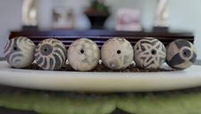 HENRI BENDEL Mid Century Artisan Crafted Decorative Terracotta Orbs Balls Sphere picture