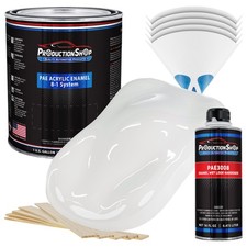 ProductionShop High Gloss Super White Acrylic Enamel Gallon Kit, Auto Paint picture