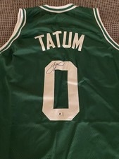 Jayson Tatum SIGNED Boston Celtics Custom Jersey AUTOGRAPHED COA Nice picture