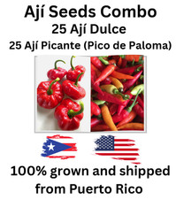 (Seeds) Aji Dulce + Aji Picante de Puerto Rico, Sweet and Spicy Pepper seeds picture