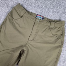 Burlebo Performance Hiking Pants Mens L Olive Green Stretch Outdoor Trousers picture