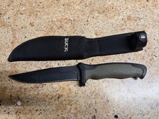 Vintage Buck USA 650 NightHawk Fixed Blade Knife w/Sheath- picture