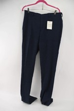 ASOS Design Mens Blue Black Houndstooth Dress Pants Size 32x36 Wool Blend picture