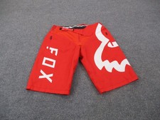 Fox Racing Pants Mens 34 Red Motorcross Driving Biker Sport Car Logo Jorts picture