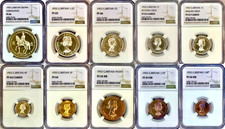 1953 Great Britain Elizabeth 10Pc Coronation Proof Set NGC Certified w/Orig Box picture