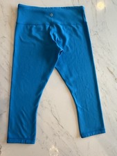 Lululemon Women’s Athletica Bright Blue Cropped Leggings Size 6 Yoga Pants 09 picture
