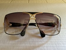 CAZAL MOD 955 COL 302 ICONIC VINTAGE BLACK GOLD SHIELD SUNGLASS MADE IN GERMANY picture