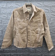 New L'agence Janelle Slim Fit Raw Denin Jacket Biscuit Womens Size L picture