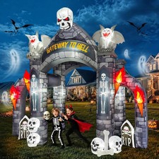 13FT Halloween Inflatables Giant Haunted Cemetery Arch Inflatable  picture