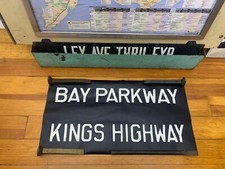 NY NYC SUBWAY ROLL SIGN KINGS HIGHWAY BAY PARKWAY BROOKLYN SEA BEACH BENSONHURST picture